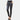 Women's black quilted thermal skinny pants showcasing a fitted design ideal for winter fashion, highlighting the waist, thigh, and knee areas.