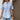 Women's blue striped cotton blouse with casual half sleeves and lightweight fabric, featuring a dress shirt style and azure color.