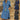 Women's boho denim tunic dress in a vintage wash, featuring long sleeves and a comfortable, relaxed fit. The dress displays a stylish design with a focus on fashion, showcasing a combination of blue and white hues. Suitable for casual or semi-formal wear, the one-piece garment highlights the neck and shoulder areas elegantly.