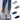 Women's breathable mesh slip-on sneakers in a combination of white, blue, and black colors, featuring a lightweight and fashionable design suitable for summer wear.
