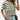Women's multicolor casual V-neck striped T-shirt featuring short sleeves and a comfortable fit, ideal for summer wear.