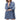 Women's knee-length denim shirt dress with button-front detail, featuring long sleeves, a collar, and a fitted waist in a chic grey color.