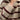 Women's cream and burgundy striped puff sleeve sweater worn, showcasing the unique design and knit texture at the neck and sleeves.