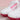 Women's floral mesh sneakers with a pink sole, featuring a lightweight and breathable design, suitable for walking and outdoor activities. The sneakers are predominantly grey with magenta accents.