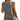 Woman wearing a gray sleeveless tank top made of lightweight cotton with a scoop neck design.