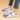 Women's grey casual sneakers with purple accents and a pink heel, displayed in a close-up shot highlighting the shoe's design and color details.