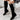 Women's grey suede over-the-knee boots featuring a distinctive buckle detail.