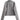 Women's grey wool blend cropped button jacket with a stylish design, featuring long sleeves, button closure, and a structured collar, ideal for winter outerwear.