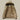 Women's khaki puffer coat with a faux fur hood, featuring long sleeves and a cozy collar. The coat is lightweight and eco-friendly, with a warm and stylish design that includes beige and grey tones.