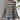 Women's lightweight black and white striped crewneck sweater displayed on a hanger, showcasing long sleeves, shoulder seam details, and a classic crewneck style.