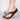 Women's multicolor wedge sandals, comfortable open toe slip-on, worn on legs and feet.