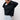 A woman wearing an oversized black turtleneck sweater, showcasing its long sleeves and high collar. The sweater is styled casually, ideal for winter, complementing her black hair and emphasizing a relaxed fashion design.