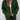 Women's forest green oversized chunky knit cardigan with button-up design, featuring long sleeves and a cozy wool texture.