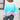 A cozy oversized knit sweater with pastel aqua and purple stripes, featuring long sleeves and a relaxed fit.