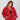 Women's oversized red teddy coat with plush texture, featuring a wide collar and long sleeves, designed for warmth in winter.