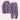 Women's purple fleece pajama set featuring a plush hoodie, with long sleeves and a cozy, woolen texture. The loungewear is primarily in shades of purple and violet, offering a soft and comfortable fit for relaxation.