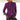 A women's purple wool blazer featuring tailored contrast cuffs, with a structured collar and long sleeves, highlighting the waist for a fitted look.