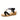Women's chic black rhinestone wedge sandals on a beige wood surface showcasing summer fashion and comfort.