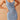 Sleeveless light wash denim bodycon midi dress for women, featuring a fitted waist and a mid-thigh length, perfect for daytime fashion.
