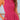 Women's vibrant pink sleeveless pleated midi dress with a flattering fit, suitable for cocktail events, featuring a one-piece design.