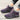 Women's waterproof insulated hiking boots in a stylish design featuring a color combination of white, purple, black, grey, and pink. The boots are designed for anti-slip walking and are suitable for outdoor sportswear activities.