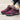 Women's waterproof insulated hiking boots in purple and grey with a stylish design and anti-slip sole.