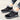 Women's stylish waterproof insulated hiking boots featuring a blend of black, blue, grey, and pink colors. The boots are designed for anti-slip performance in various terrains.