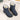 Women's waterproof insulated snow boots in electric blue, featuring a non-slip sole, thermal lining, and durable design with synthetic rubber and leather materials.