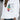 Women's white sweatshirt featuring a "Let It Be" feather print in a bohemian style, shown paired with blue jeans. The sweatshirt has long sleeves and a comfortable, casual fit, perfect for a fashionable and relaxed look.