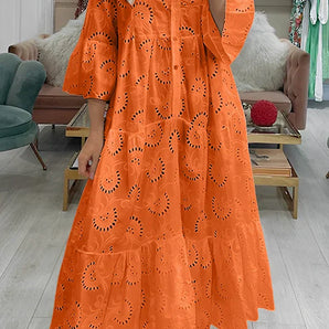 Avencea - Elegant Dress with Intricate Lace Embroidery