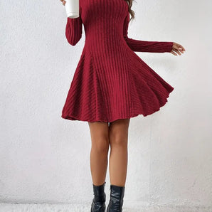 Avencea - Beautiful Elegant Ribbed Knit Dress