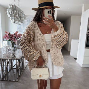 Avencea Ruia Beige Cardigan
