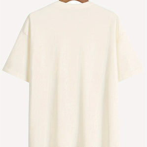 Avencea | Short Sleeve T-Shirt with Unique Lemon and Letter Print
