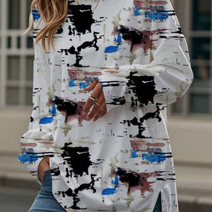 Avencea | Ladies' Digital Print Long Sleeve T-Shirt
