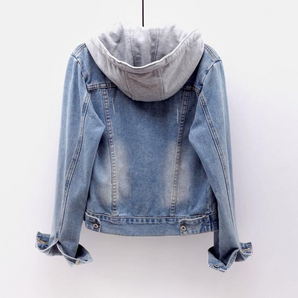 Avencea - Denim Jacket with Removable Hood