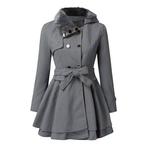 Avencea - Elegant Jacket with Luxurious Faux Fur Collar
