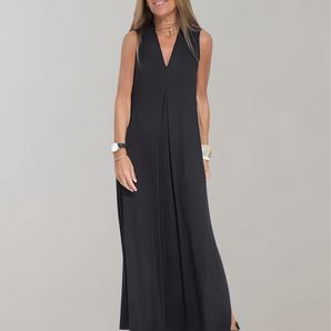 Grün kleid mit v ausschnitt