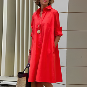Avencea - Casual Loose Pocket Shirt with Simple Plain Design