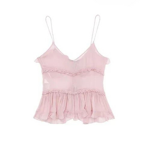 Curled Bound Front Thin Straps Backless