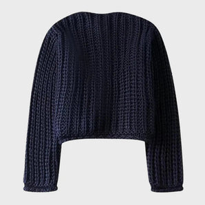 Avencea - Sweater with O-Neck and Buttons for Elegant Comfort