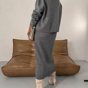 Avencea | Comfortable Dress with Elegant Turtleneck