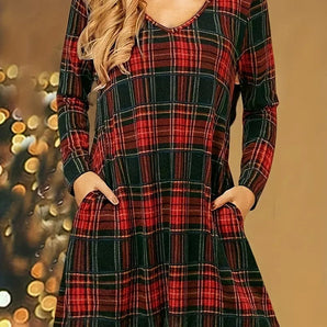 Avencea - Long Checker Dress