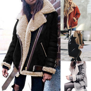 Avencea - Biker Jacket in Suede-Like Material