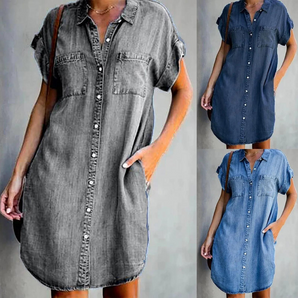 Avencea - Denim Dress - Effortless Denim Shift Elegance