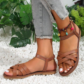 Avencea | Stylish Summer Sandals with Crisscross Straps