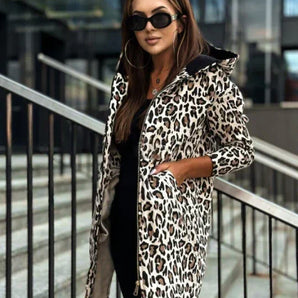 Avencea - Leopard Print Trenchcoat
