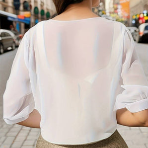 Avencea – blouse with open front for spring