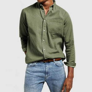 Avencea - Casual Shirt - Long Sleeve Notched Collar