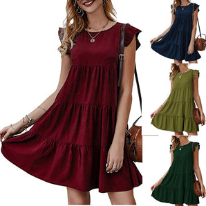 Avencea | Short-Sleeved Dress Ideal for Sunny Weather