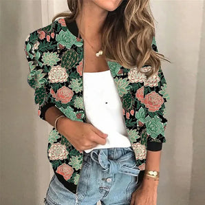 Avencea - Printed Zip-up Jacket
